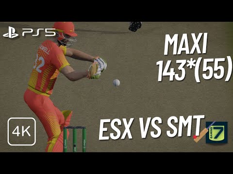 [PS5️⃣]🏏ESX Vs SMT🔹Maxi 143*(55)🔹T2️⃣0️⃣🔹It sounded good !!!🔹#Cricket 24🔹4k🔹#Gameplay🔹60FPS