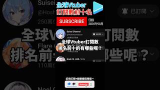 【一分鐘VT情報】全球Vtuber【訂閱數前十名】排行榜盤點！【煜翔】#shorts #vtuber #hololive