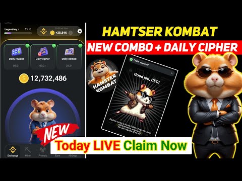 Hamster Kombat Daily Combo + Daily Cipher 2 July | Hamster Kombat Today Live Combo 2 july