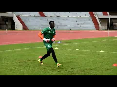 Perfect Foot work and Speed from custodian Ismael Watenga in Uganda Cranes training in Ethiopia.