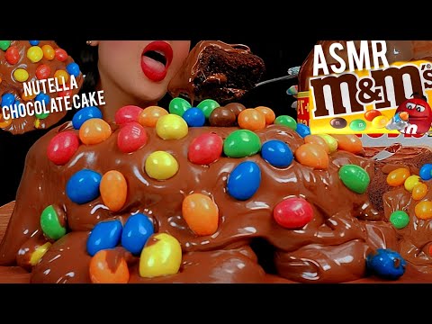 🍫ASMR GIANT CHOCOLATE CAKE DIPPED IN NUTELLA 🔥3k celebration🎉✨️먹방 초콜릿mukbang chocolate|notalking 🐾