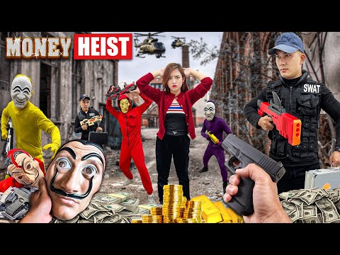 CHASE VS MONEY HEIST: Bad Guy kills police to steal money and gold,escapes successfully | Epic POV