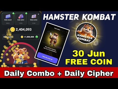 Hamster Kombat Daily Cipher Code 1 July 😱 | Hamster Kombat Daily Cipher Morse Code 1M Coins