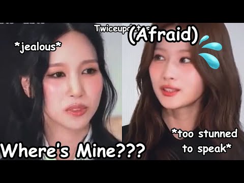 twice mina jealous because sana only give it to momo ft. Sana getting embarrassed*Misamo interview*