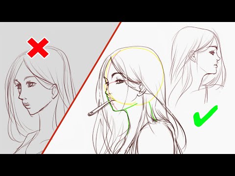 👀HOW TO DRAW FACE🎨 Basic Proportions Idea | Guide Lines for Semi-realistic