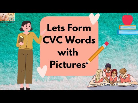 CVC Words for Kindergarten / CVC Words Blending / CVC Words with Pictures / Three Letter Words