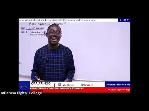 OVERVIEW OF PUBLIC FINANCE & TAXATION INTERMEDIATE LEVEL(KASNEB) - LESSON 1