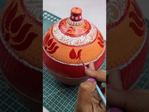 আজকে মাটির ঘট Painting করলাম #shorts #viral #diy #craftsmeddy @CraFtsMeddY