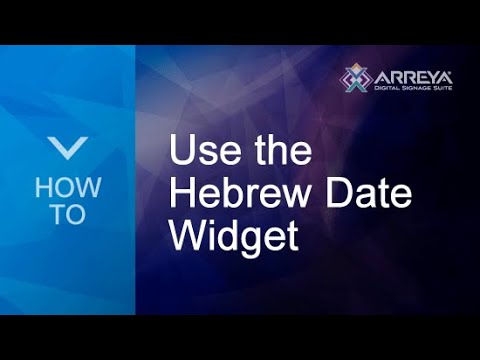 How To: Use the Hebrew Date Widget