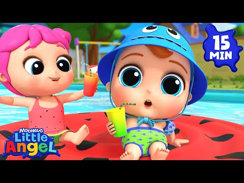 Swimming Song | Little Angel And Friends Kid Songs