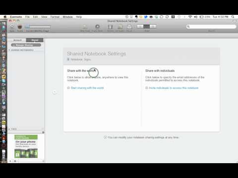 Shared Folders in Evernote