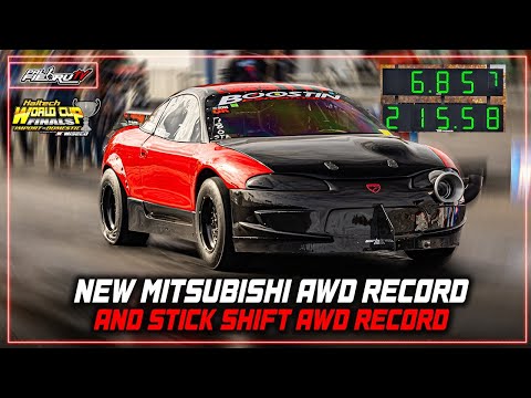 Red Demon 6.85 @215mph New Mitsubishi AWD Record and Stick Shift AWD Record  #4g63 #awd #mitsubishi