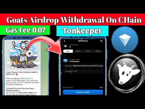 Goats Airdrop On Chain  Withdrawal | Goats Airdrop withdrawal Tonkeeper |