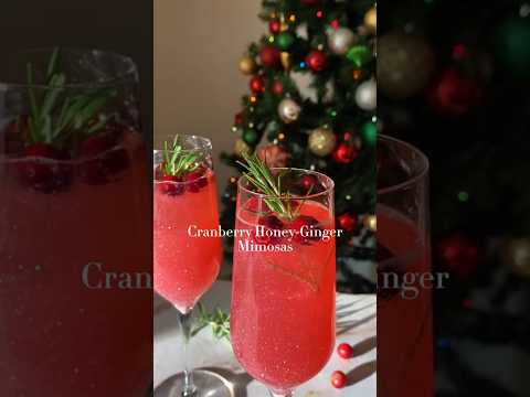 Cranberry Honey-Ginger Mimosas The perfect winter flavors for a festive gathering