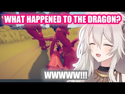 Botan Funny Moments Using Dragons In TABS 【Hololive English Sub】