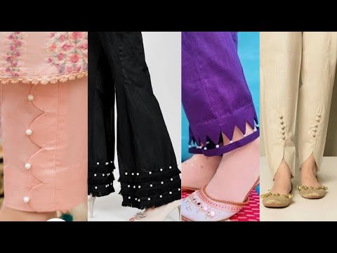 New and Beautiful Trouser Design With Pearls | Trouser Design Ideas