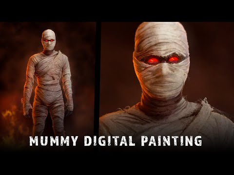 Mummy - Halloween Art + Painting Process Overview