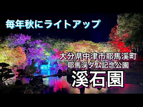 【大分】大分県中津市耶馬溪町「溪石園」の紅葉🍁秋限定ライトアップ