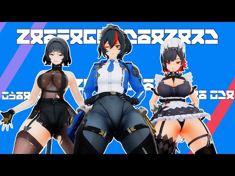 【MMD】エッッックササイズ - ジェーン、エレン、朱鳶【紳士向け】