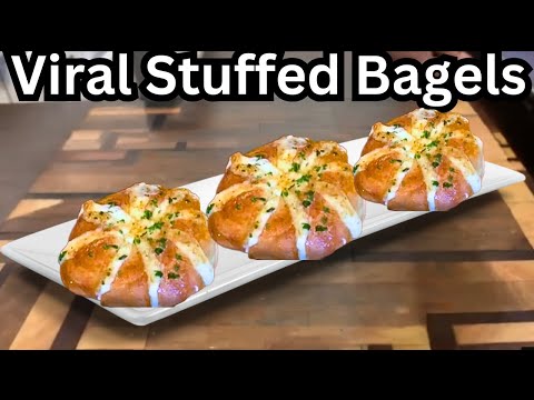 How To Make Garlic Cream Cheese Stuffed Bagels