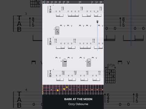 Bark at the Moon - Guitar Tabs & Lesson #guitartutorial #guitarist #guitar #guitarcover