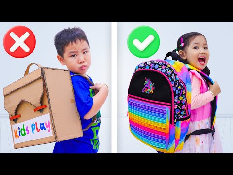 Jolie  and Johnny Matching Backpacks for Best Friends_Rich vs Poor Backpacks