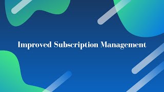 Subscription Management in Chargebee