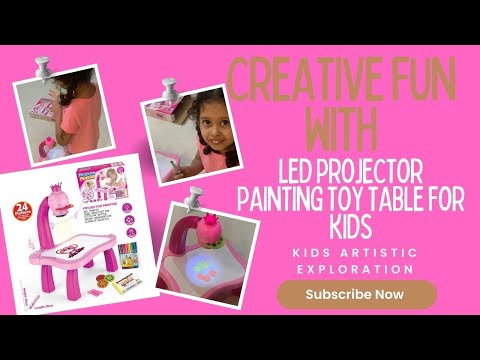 creative fun with led projector painting toy table for kids | flashlight projector toy |