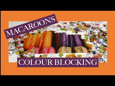 Yummy Colour Blocked Jigsaw Puzzle: Macaroons from YWOW Brands