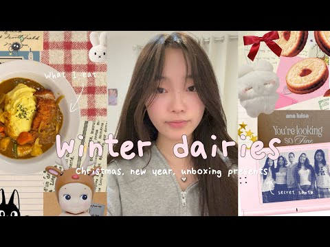 winter diaries ❄️: christmas shopping, what i eat, unboxing, new year & eating grapes 🍇