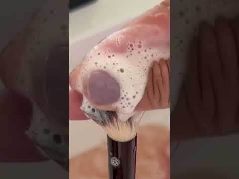 Cleaning my makeup brushes