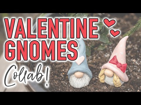 DIY Valentine Gnomes | Air Dry Clay Tutorial | Valentine Crafts Collab