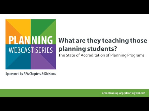 What are they teaching those planning students? The State of Accreditation of Planning Programs