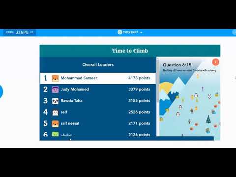 Nearpod time to climb competition sample (Christmas theme)