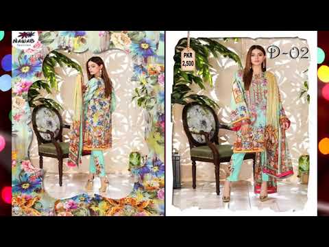 Nawab Textile Winter Party Wear Suits Collection 2018