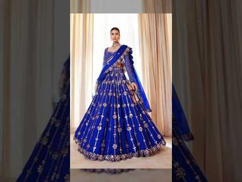 beautiful blue color lehenga design/  #2024 #2024shorts #youtubeshorts #subscribe #fashion #lehenga