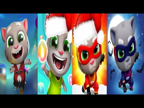 Talking Tom Hero Dash Christmas VS Halloween 2024  TOM GOLD RUN 2 TOM LITTLE WARRIOR TALKING Angela