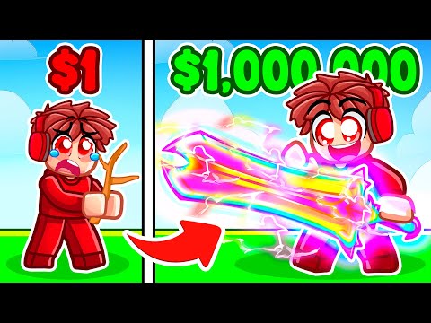 $1 vs $1,000,000 Sword in Roblox