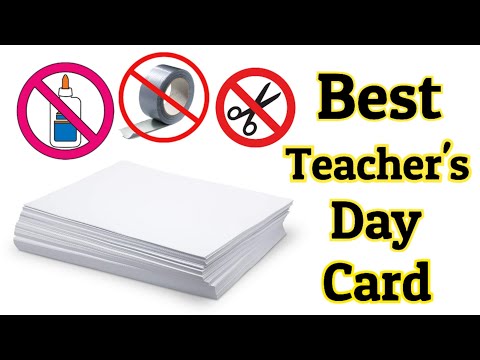 Best Teacher's Day Card Idea| Teacher's Day Gift ideas| Greeting Card For Teacher |White paper craft