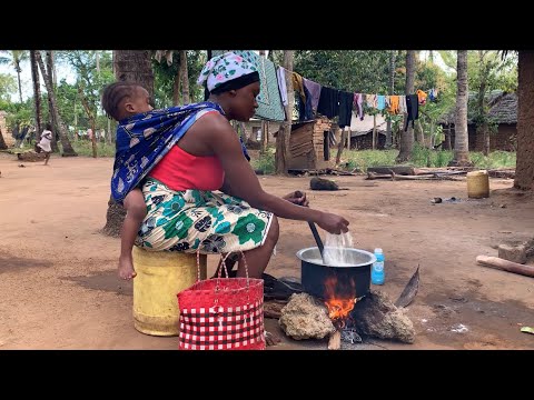 Our Most Beautiful Organic Single Mom Cooks Delicious African Village Food For Dinner #cooking