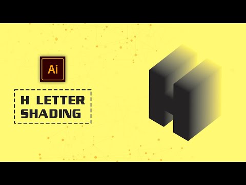 Alphabet "H" shading effect explained in minutes | Adobe Illustrator