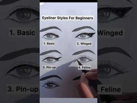 Eye Liner Styles for Beginners #makeuptutorial #viralvideo #tutorial #youtubeshorts #makeuptips