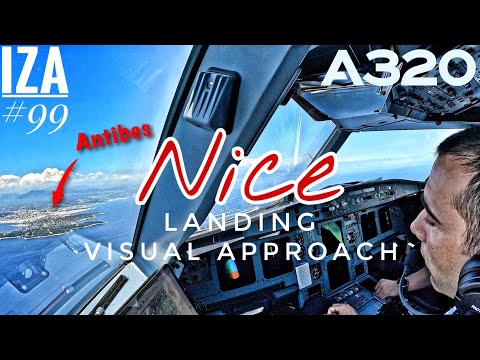 A319 NCE 🇫🇷 Nice | LANDING 04L Visual Approach | 4K Cockpit View | ATC & Crew Comm [RE UPLOAD]