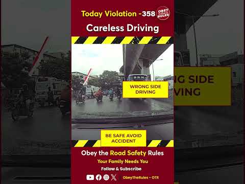 Today Violation 358 - Careless Driving #otr #roadsafety #chennaitrafficpolice