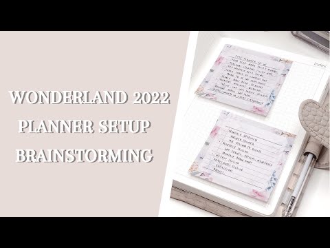 2022 WONDERLAND PLANNER SET UP ~ BRAINSTORMING