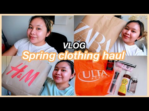 HUGE ZARA + H&M CLOTHING HAUL & ULTA HAUL VLOG 2021