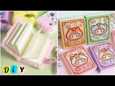 🌈DIY kawaii mini notebook at home / How to make kawaii mini notebook / Stationery DIY