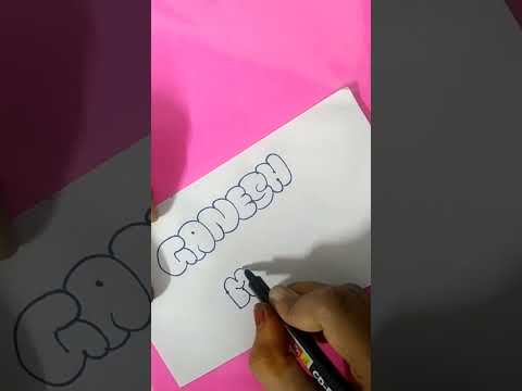 How to write GANESH in bubble #shorts#viral