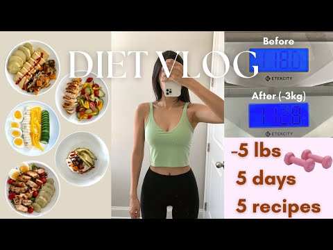 Diet vlog Korean | How I lost -5lbs (-3kg) with these 5 healthy recipes