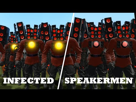 INFECTED SPEAKERMEN VS SPEAKERMEN!!! SKIBIDI TOILET IN GARRY'S MOD!